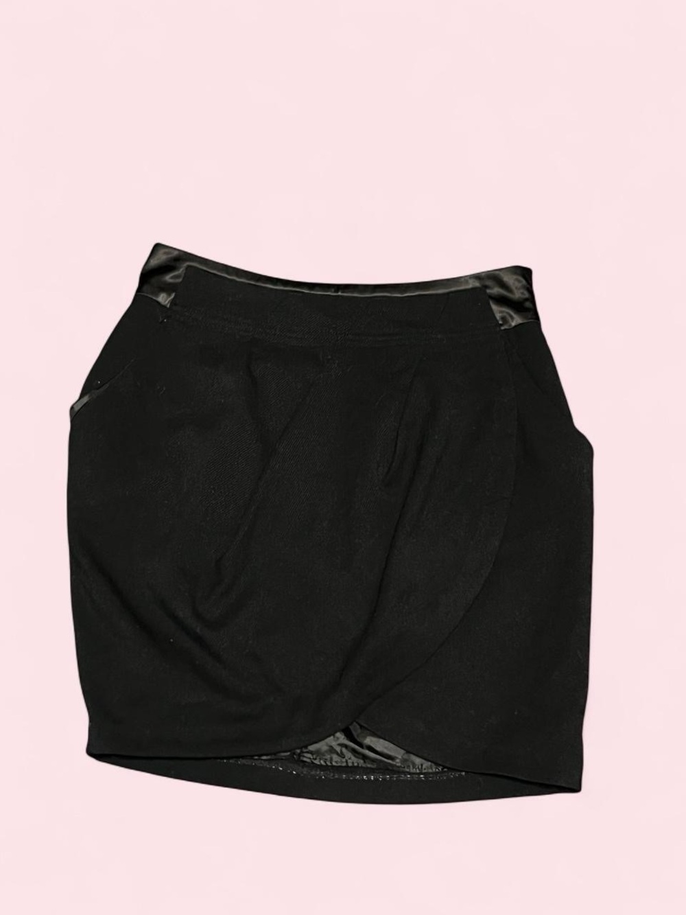 Small Black Women's Wrap-Front Skirt